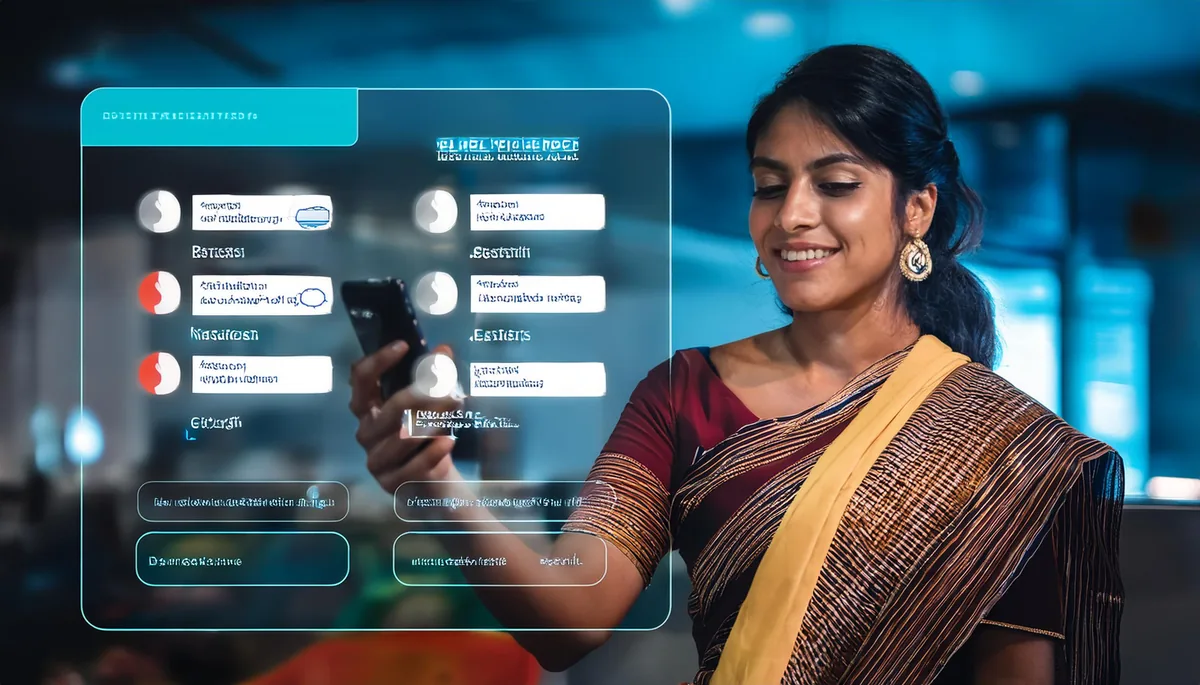 Woman logging in to the Laser247 exchange on her smartphone