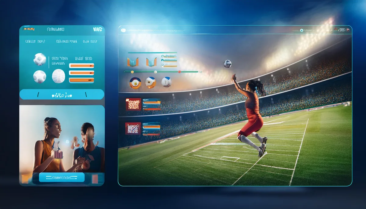 Mobile and desktop views of a sports betting interface side by side